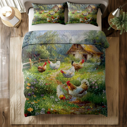 Shineful All Season Quilt 3-Piece Set Rustic Rooster Retreat