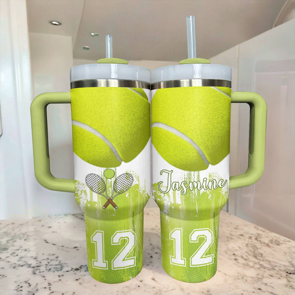 Shineful Personalized Tumbler Strongest Tennis