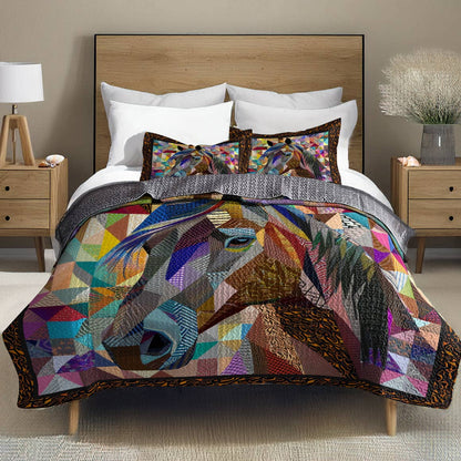 Shineful All Season Quilt 3-Piece Set Gorgeous Horse