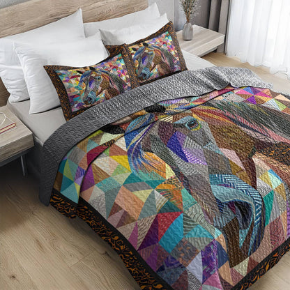 Shineful All Season Quilt 3-Piece Set Gorgeous Horse