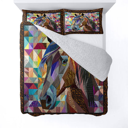 Shineful All Season Quilt 3-Piece Set Gorgeous Horse