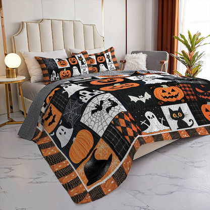 Shineful All Season Quilt 3-Piece Set Trick Or Treat