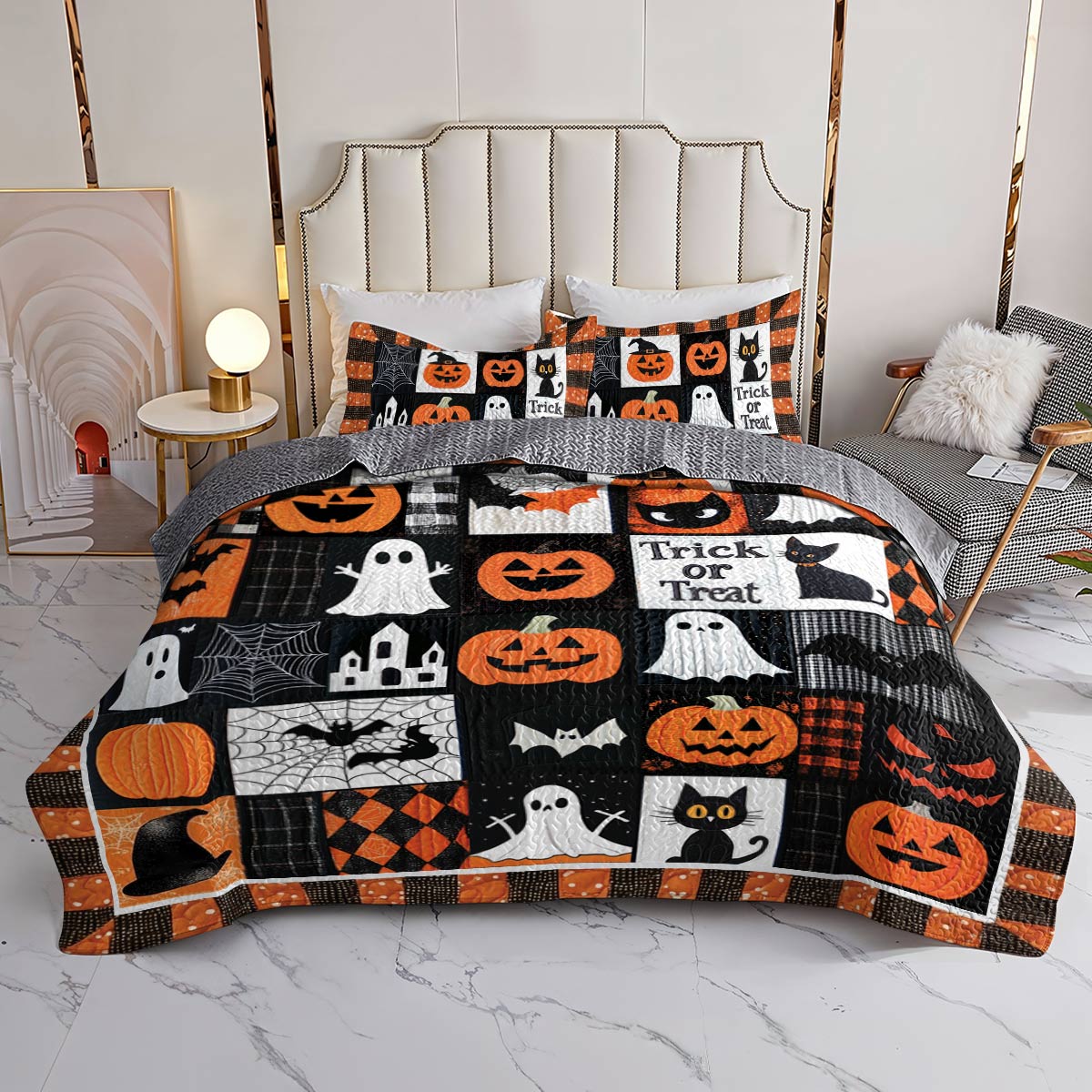 Shineful All Season Quilt 3-Piece Set Trick Or Treat