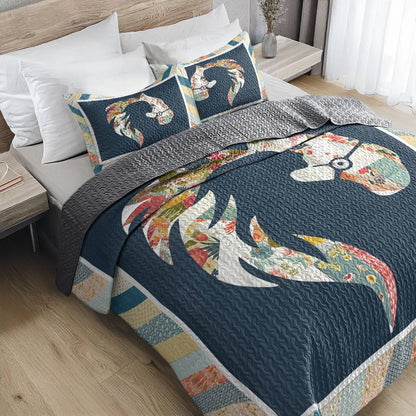 Shineful All Season Quilt 3-Piece Set Horse My Soul