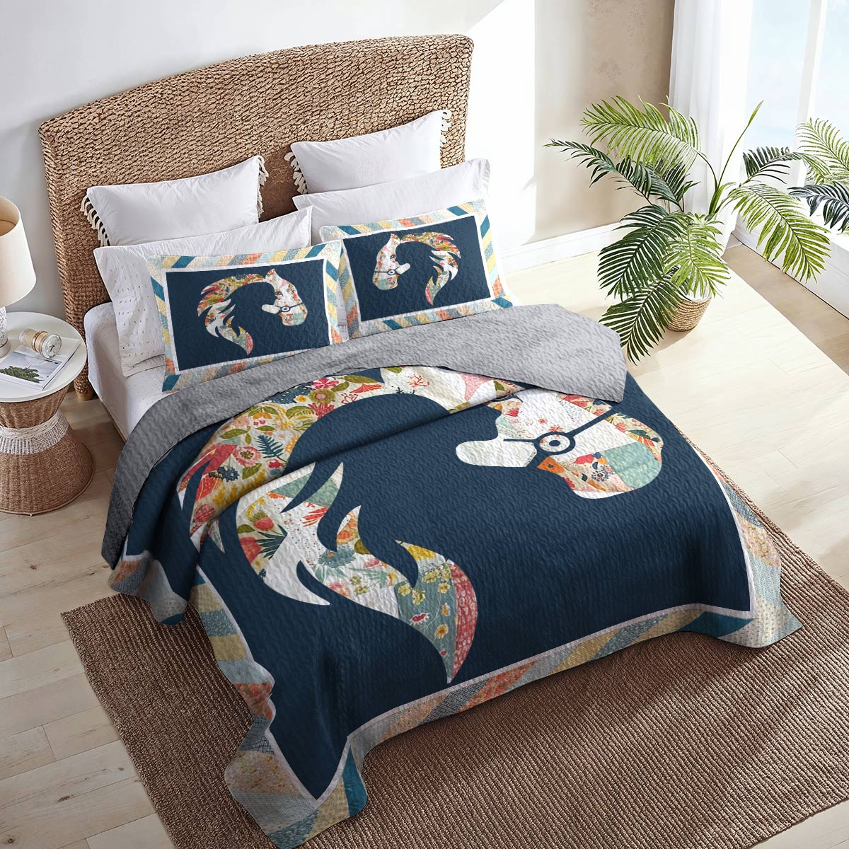 Shineful All Season Quilt 3-Piece Set Horse My Soul