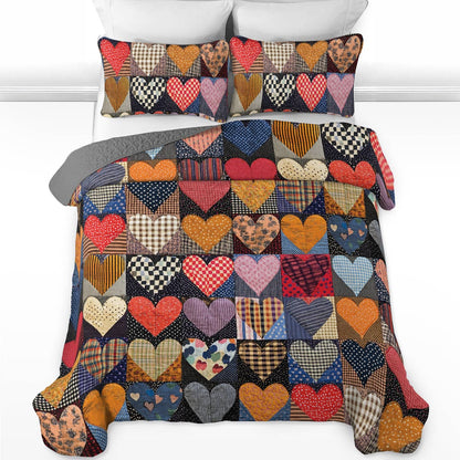 Shineful All Season Quilt 3-teiliges Set Cushy Heart