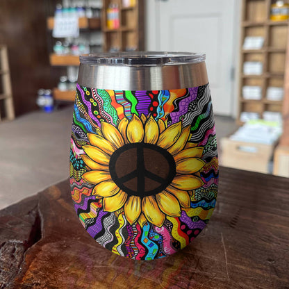 Hippie 12 Oz Shineful™ Wine Tumbler Sunshine Tl10 12Oz