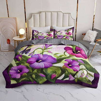 Shineful All Season Quilt 3-Piece Set Magnificent Hummingbird