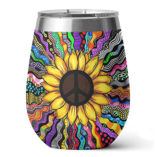 Hippie 12 Oz Shineful™ Wine Tumbler Sunshine Tl10 12Oz