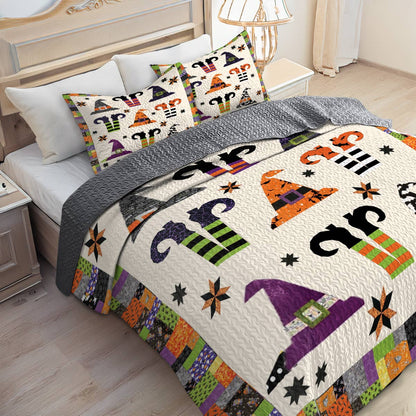 Shineful All Season Quilt 3-Piece Set Halloween Spooky Chic