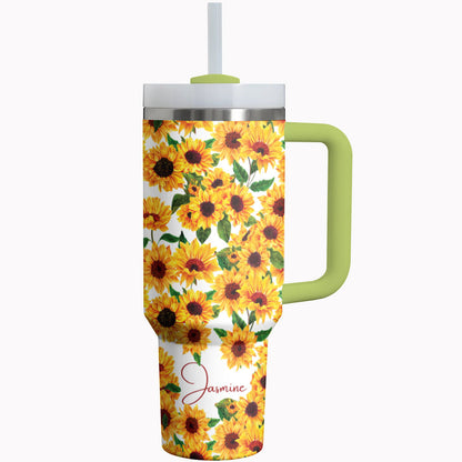 Shineful Tumbler Sunflower Personalized Brightful Sunflowers