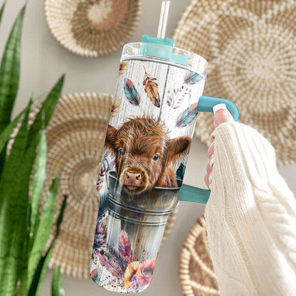 Highland Cow Shineful Tumbler Highland Harmony