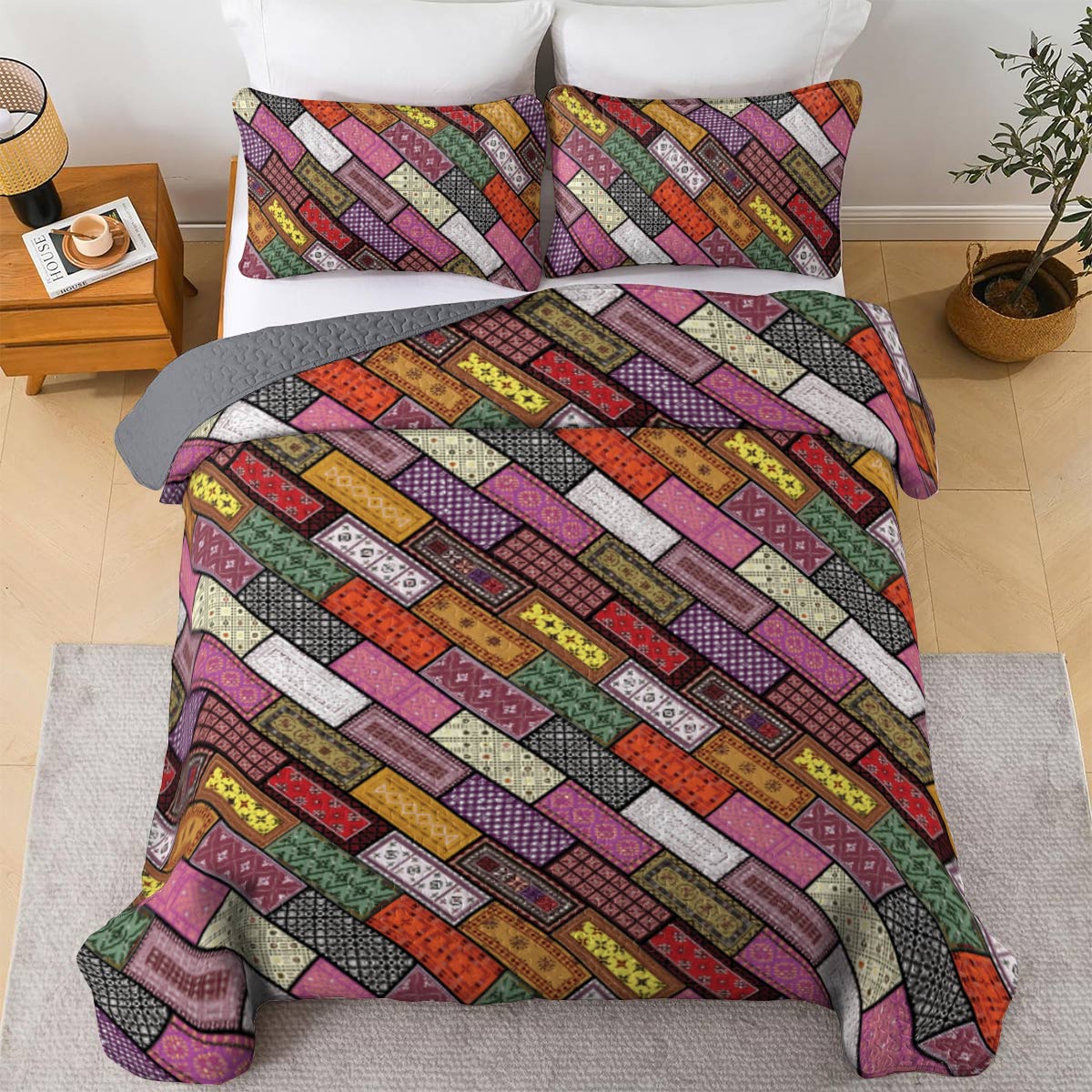 Boho Dreamscape Shineful All Season Quilt 3-Piece Set