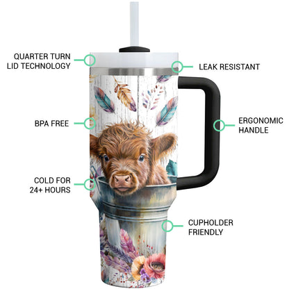 Highland Cow Shineful Tumbler Highland Harmony