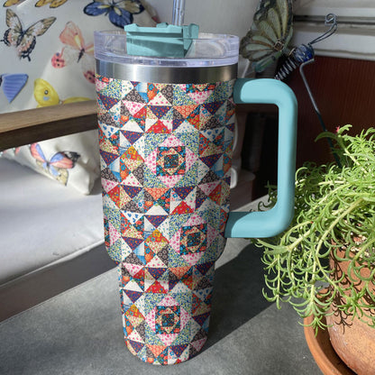 Quilting Tumbler Shineful QuiltedWhimsy Patterned