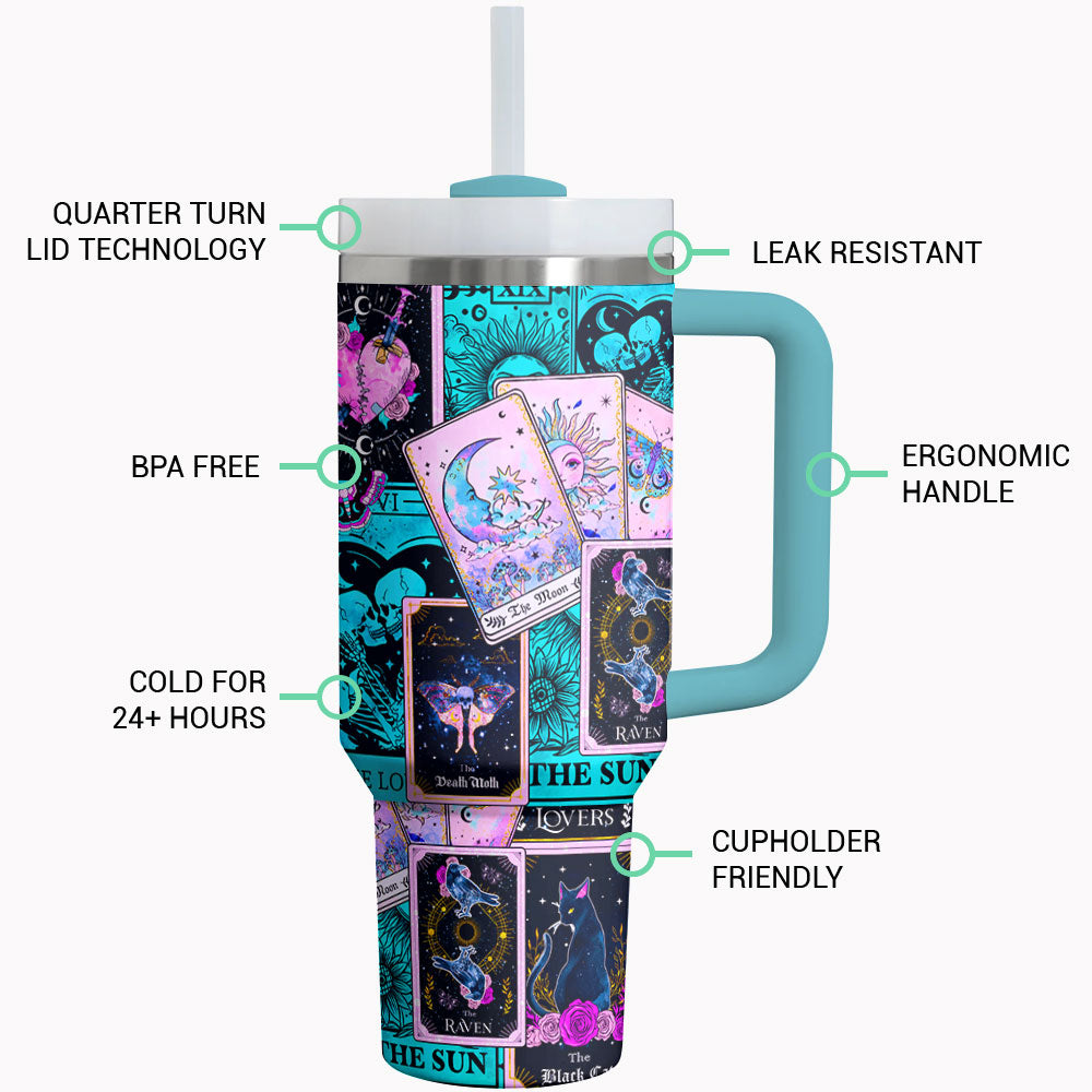 Tarot Shineful Tumbler Sip Your Fate