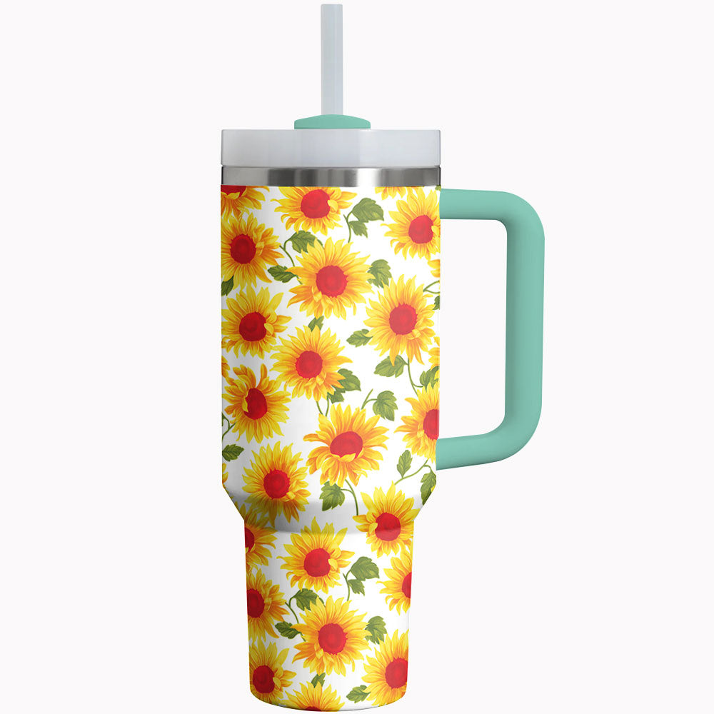 Shineful Tumbler Sunflower Pattern