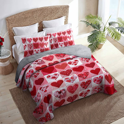 Shineful All Season Quilt 3-Piece Set Gorgeous Heart