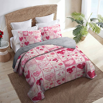 Shineful All Season Quilt 3-Piece Set Sweet Love Flowers