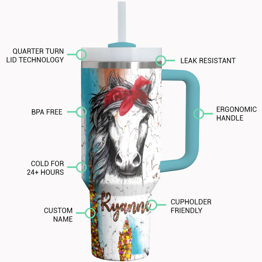 Horse Shineful Tumbler Beware I Ride Horse Personalized