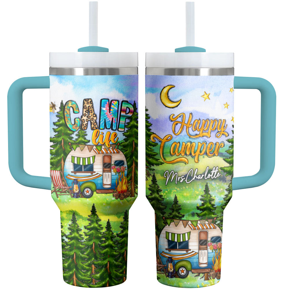 Camping Shineful Tumbler Camp Life Personalized