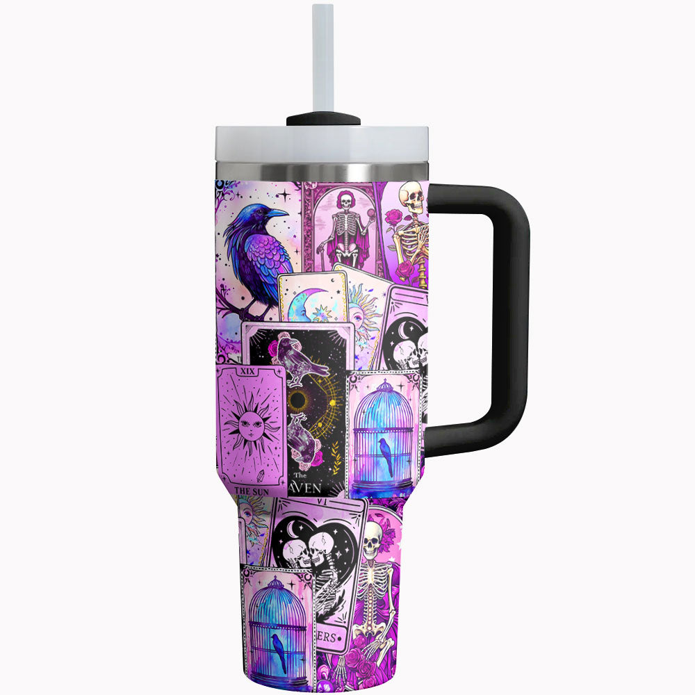 Tarot Shineful Tumbler Purple Mystic Skulls Tarot