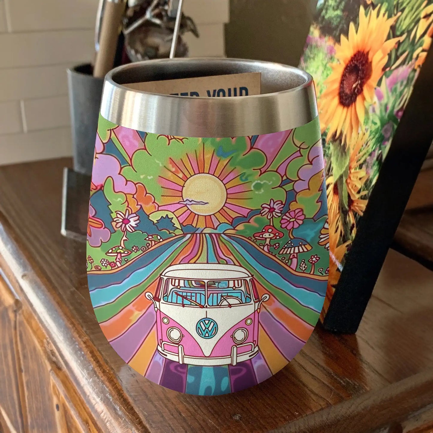 Shineful Wine Tumbler Hippie Vibe