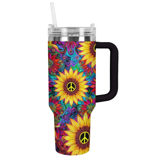 Hippie 40 Oz Shineful™ Tumbler Colorful Flower Mn8 40Oz