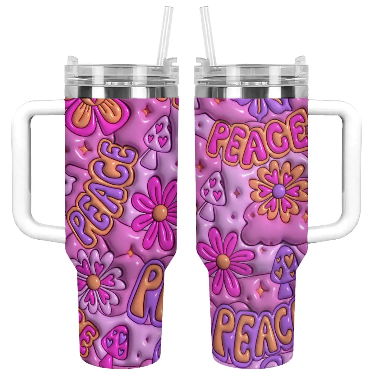 Shineful Tumbler Peace Hippie Puffy