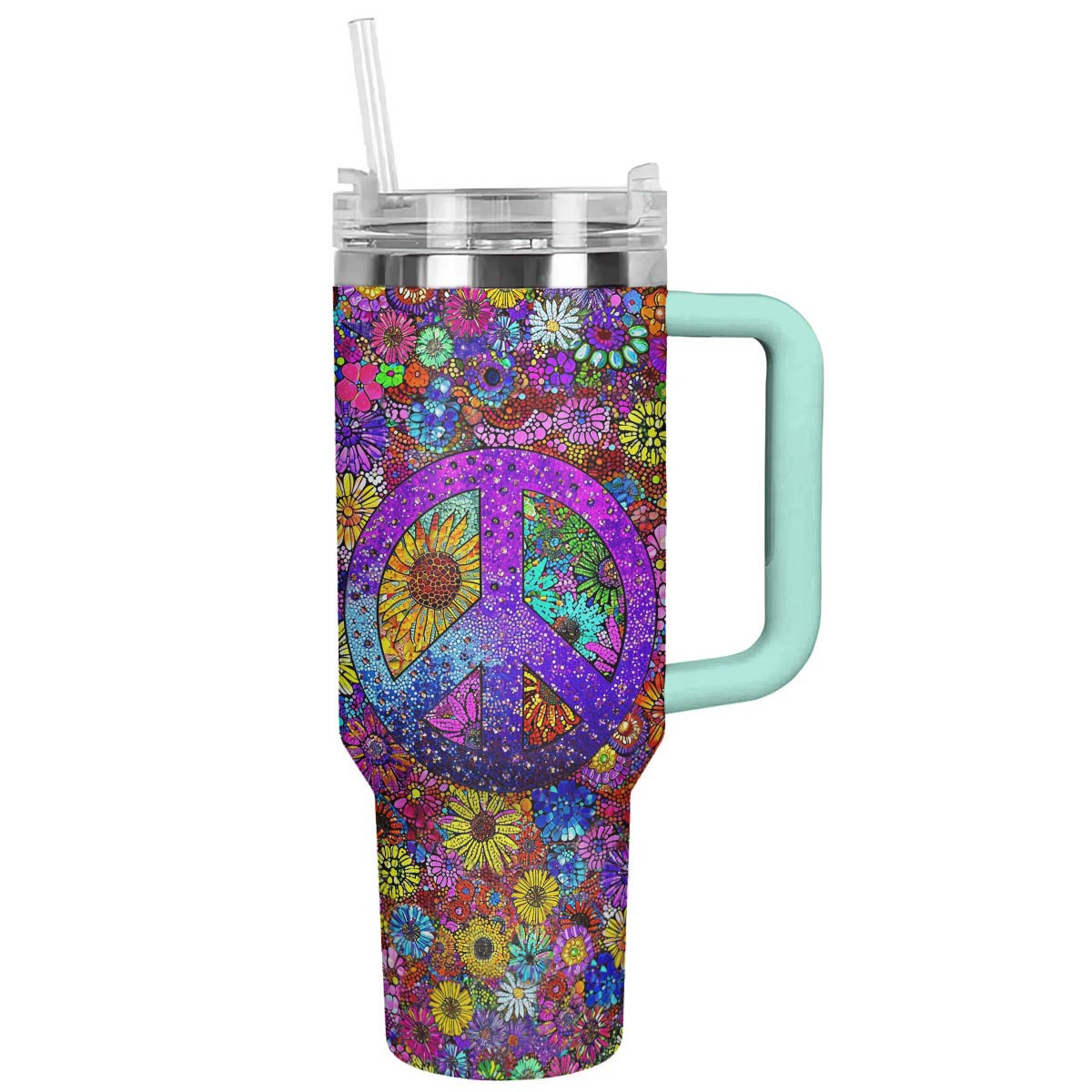 Hippie 40 Oz Shineful™ Tumbler Floral Tl10 40Oz