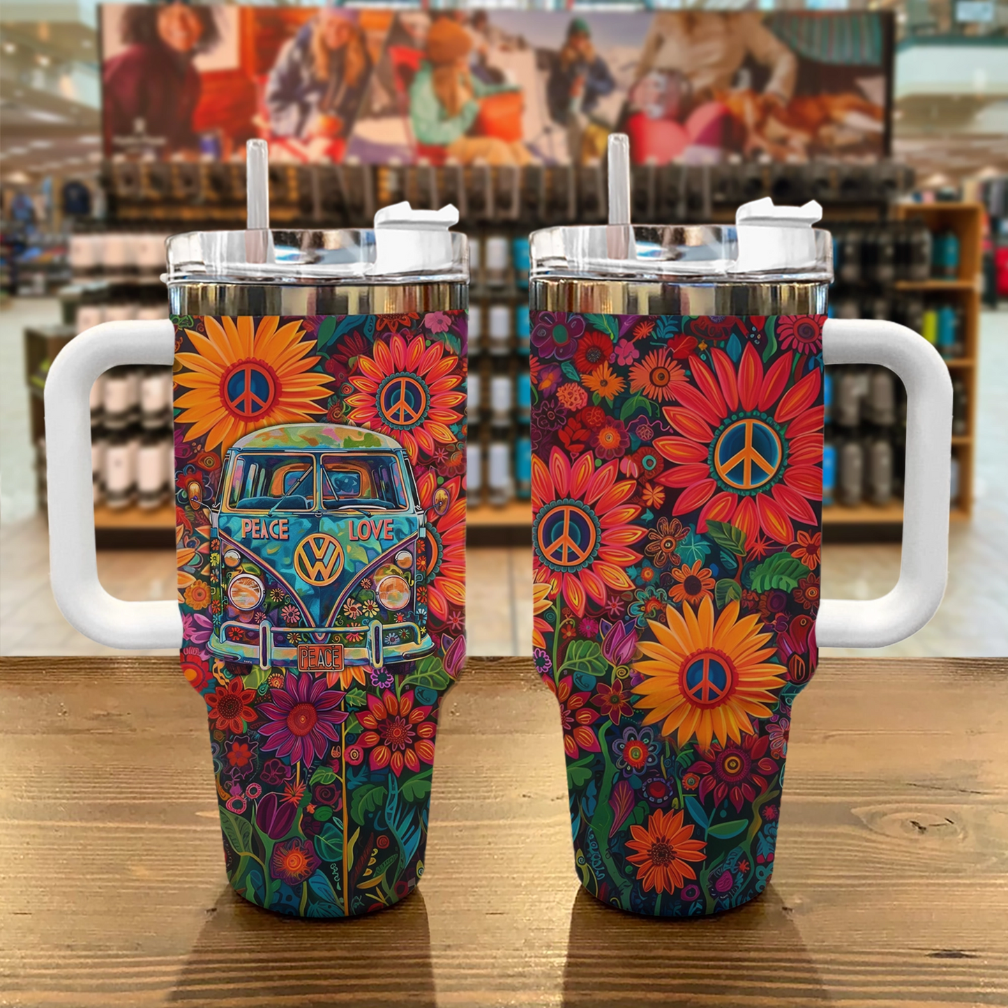 Shineful Tumbler Floral Hippie Van