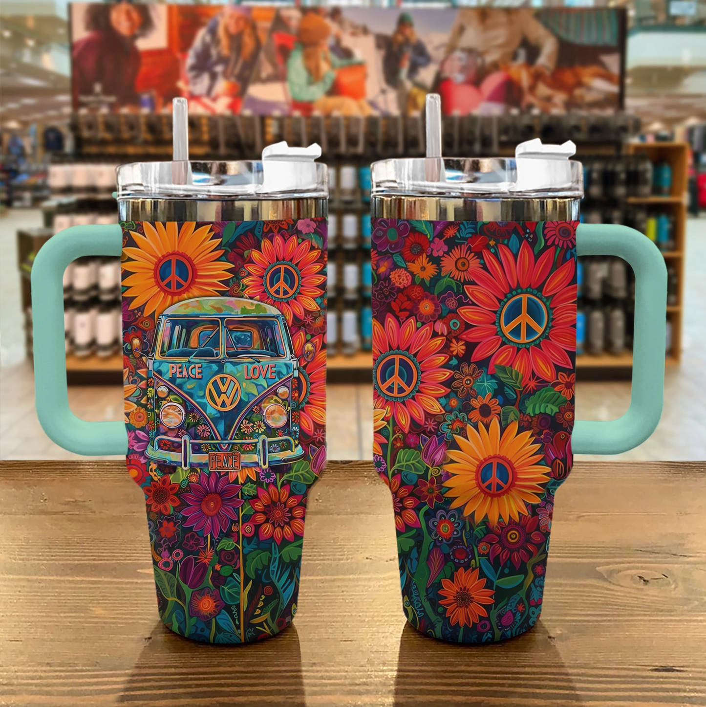 Shineful Tumbler Floral Hippie Van