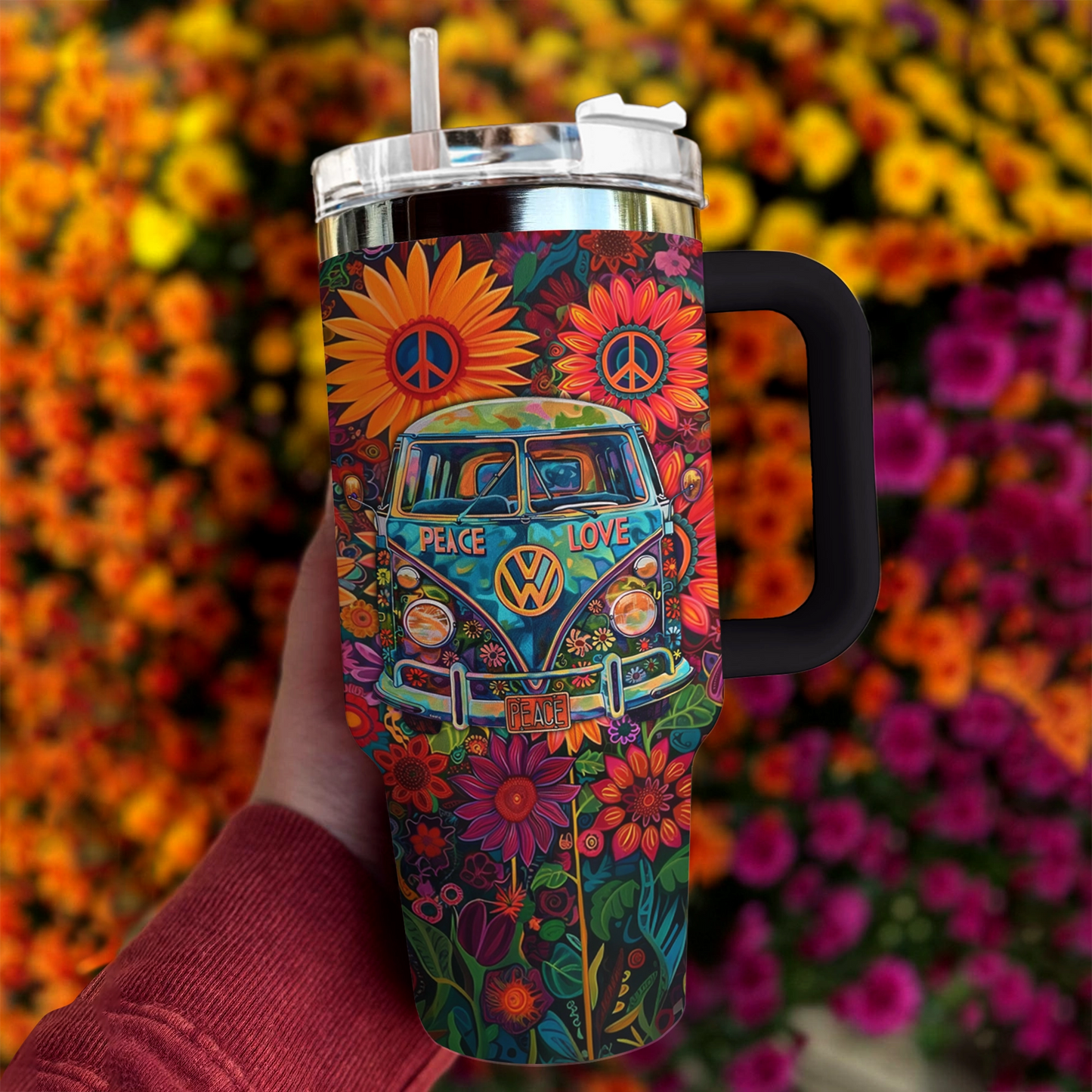 Shineful Tumbler Floral Hippie Van