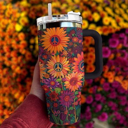 Shineful Tumbler Hippie Flower Garden