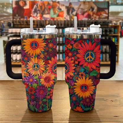 Shineful Tumbler Hippie Flower Garden