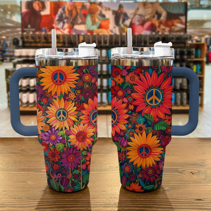 Shineful Tumbler Hippie Flower Garden