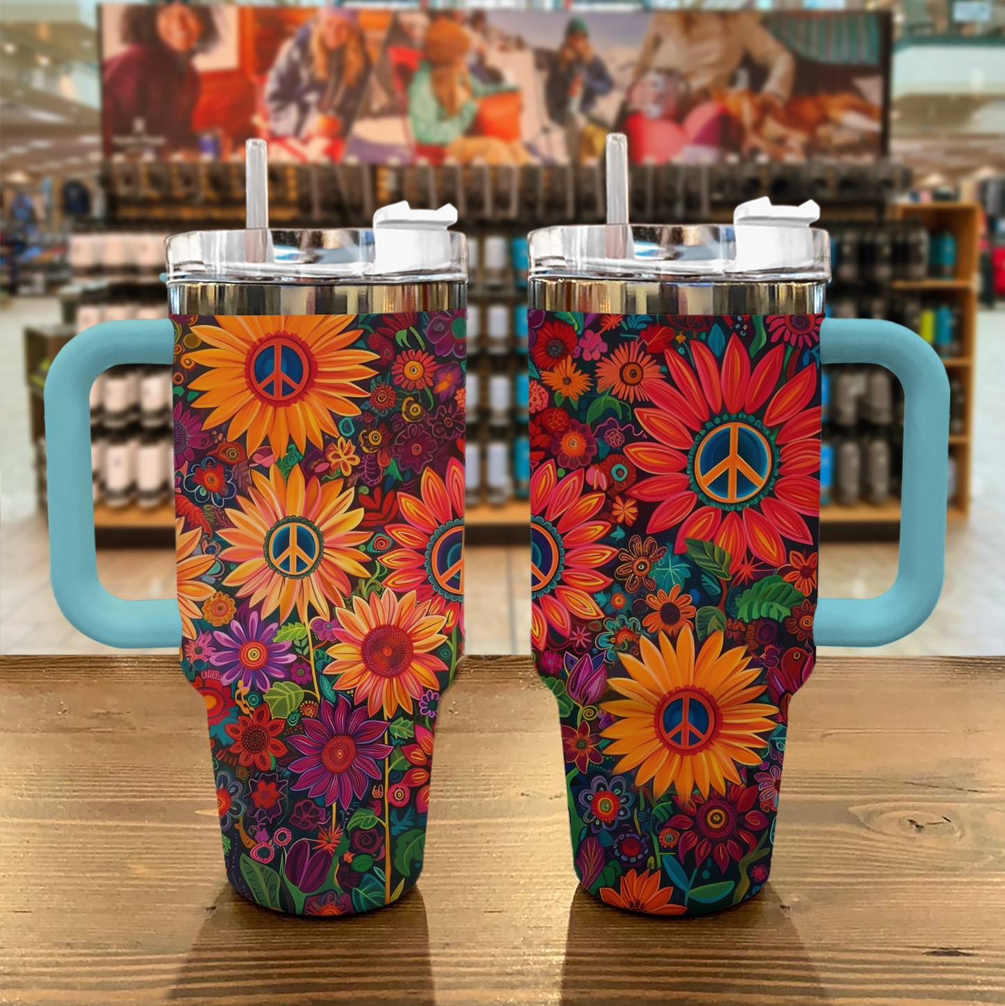 Shineful Tumbler Hippie Flower Garden