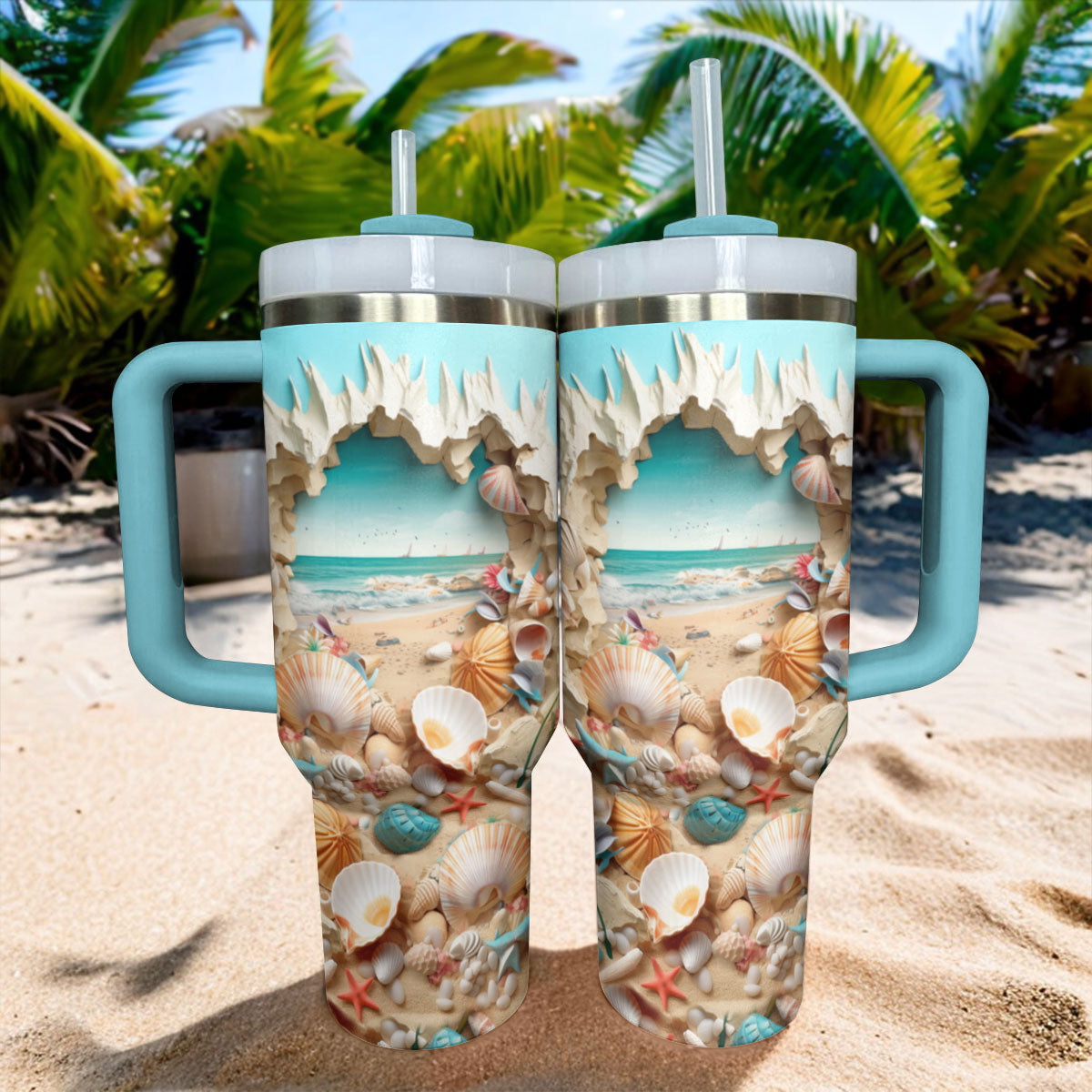 Beach Tumbler Shineful Ocean Vista