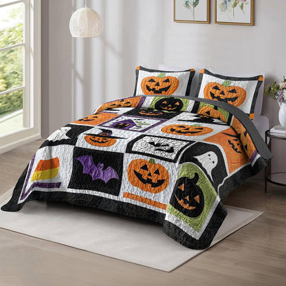 Shineful Flat Print All Season Quilt 3-Piece Set Happy Halloween