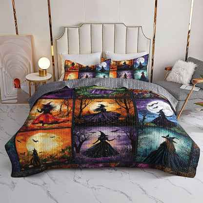 Shineful All Season Quilt 3-Piece Set Witch Beauty