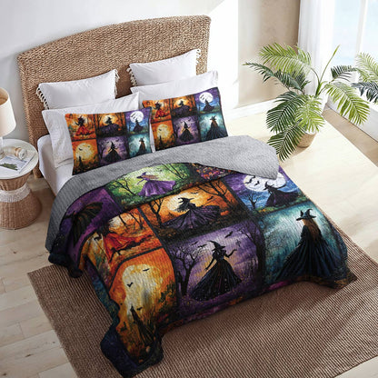 Shineful All Season Quilt 3-Piece Set Witch Beauty