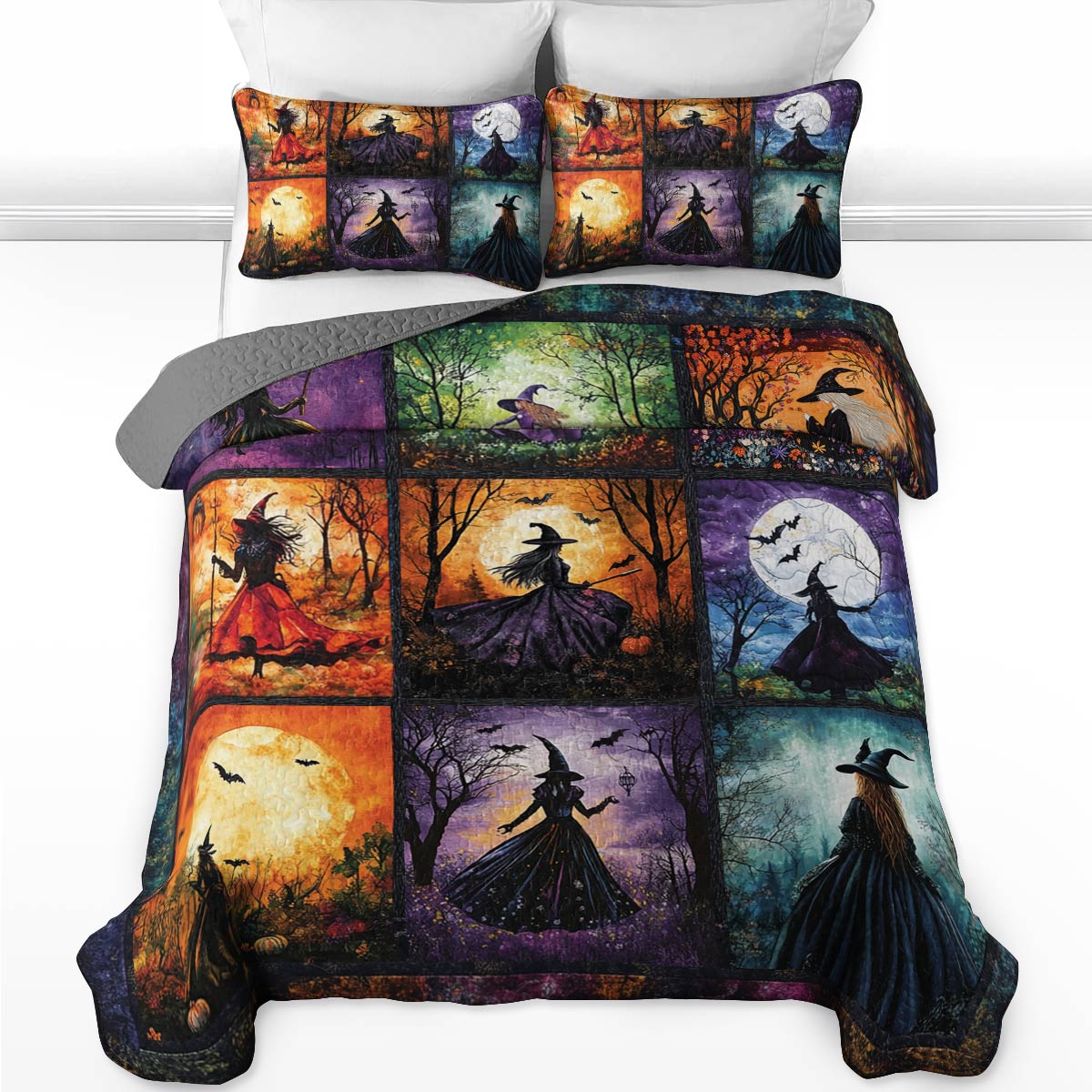 Shineful All Season Quilt 3-Piece Set Witch Beauty