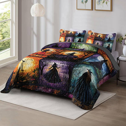 Shineful All Season Quilt 3-Piece Set Witch Beauty