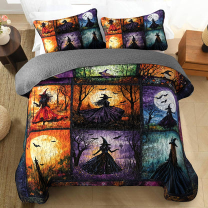 Shineful All Season Quilt 3-Piece Set Witch Beauty