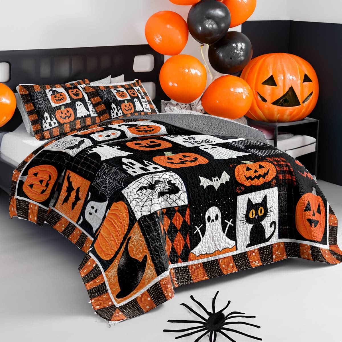 Shineful All Season Quilt 3-Piece Set Trick Or Treat