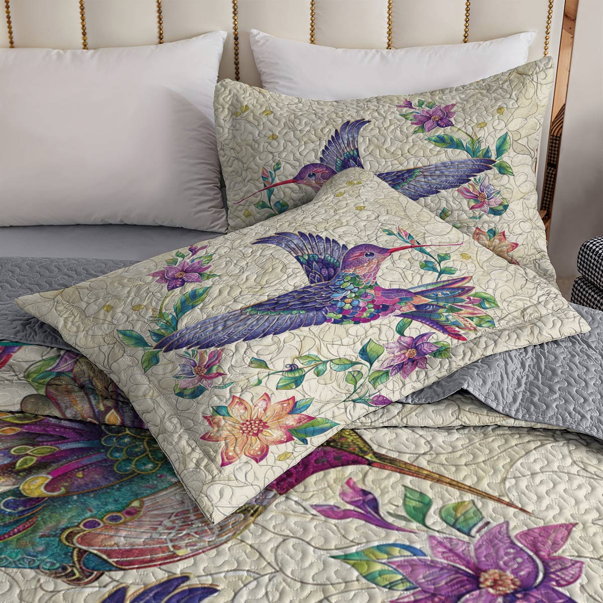 Shineful All Season Quilt 3-teiliges Set Hummingbird Lovely