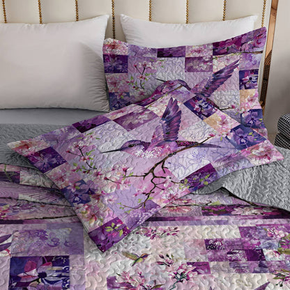 Shineful All Season Quilt 3-Piece Set Splendid Hummingbird