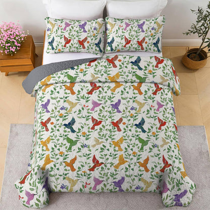 Shineful All Season Quilt 3-teiliges Set, natürlicher Kolibri