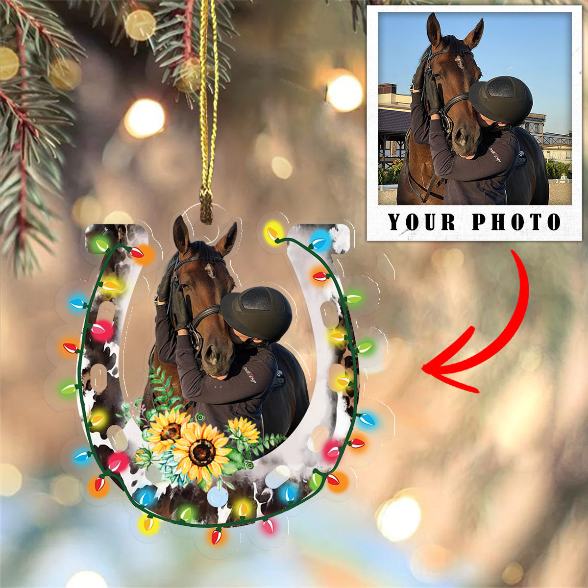 Horse Lovers Shineful® Decoration Ornament Personalized Upload Tl10