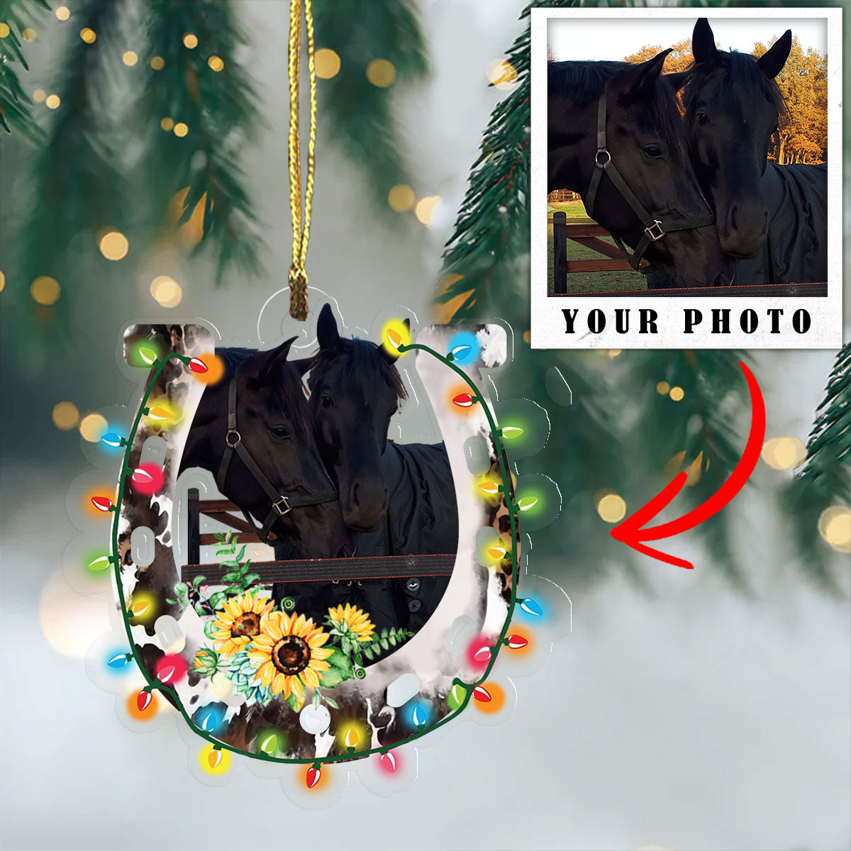 Horse Lovers Shineful® Decoration Ornament Personalized Upload Tl10